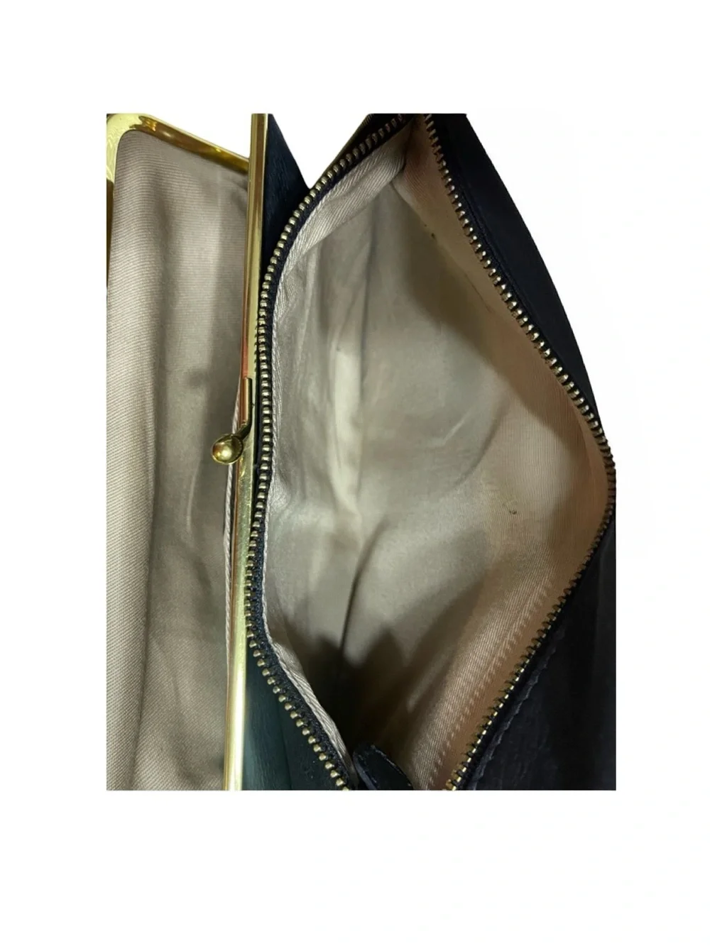 Madewell Mirror Black Leather Adjustable Strap Bag/Clutch Crossbody